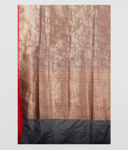 Dark Blue Banarasi Silk Saree T2258964