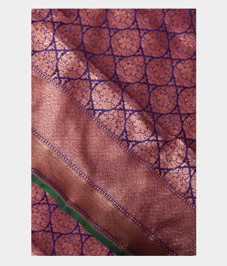 Violet Banarasi Silk Saree T225877-image