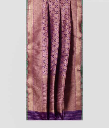 Violet Banarasi Silk Saree T2258772