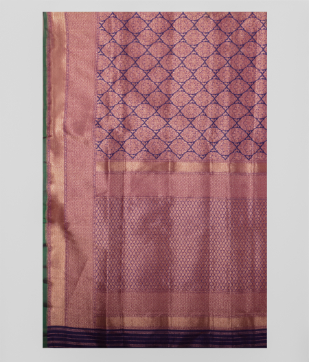 Violet Banarasi Silk Saree T2258774