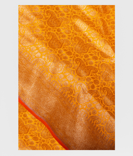 Yellow Banarasi Silk Saree T225895-image