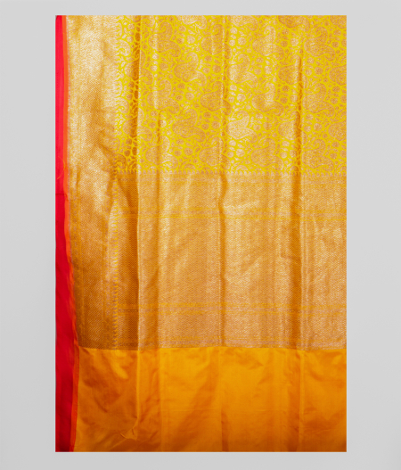 Yellow Banarasi Silk Saree T2258954