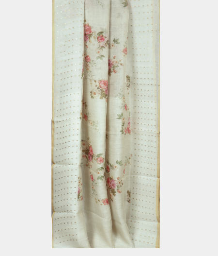 Light Blue Kora Organza Saree T2255812