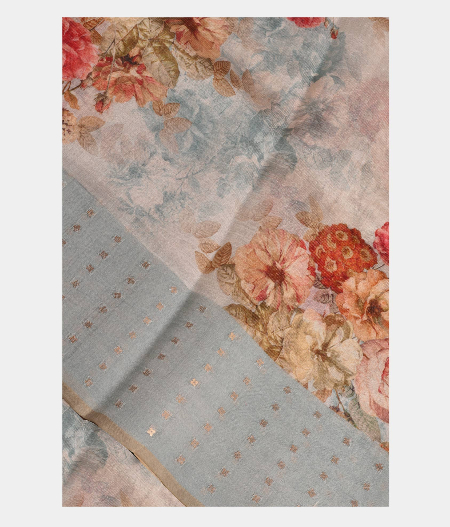 Blue Kora Organza Saree T225569-image