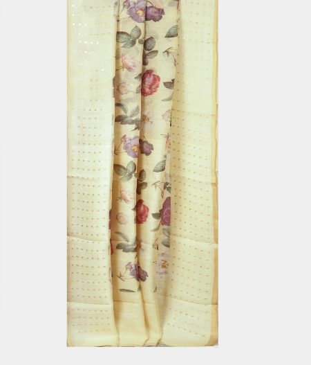 Yellow Kora Organza Saree T2255702