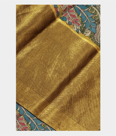 Green and Yellow Georgette Silk Saree T222053-image