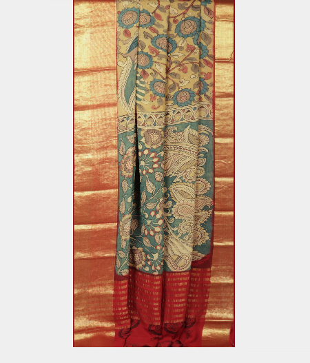 Beige Georgette Silk Saree T2220512