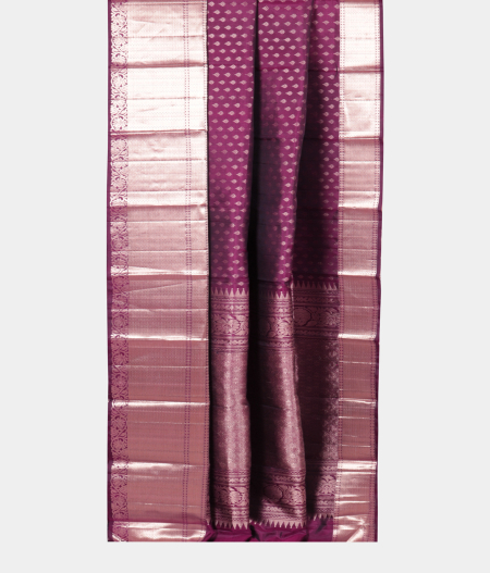 Purple Handwoven Kanjivaram Silk Saree T2212412
