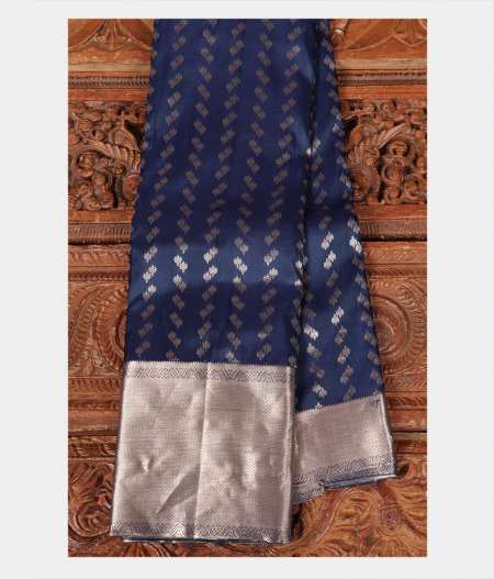 Blue Handwoven Kanjivaram Silk Saree T221250-image