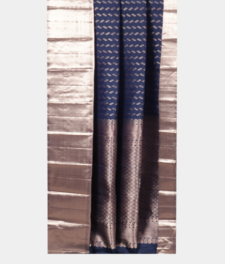 Blue Handwoven Kanjivaram Silk Saree T2212502