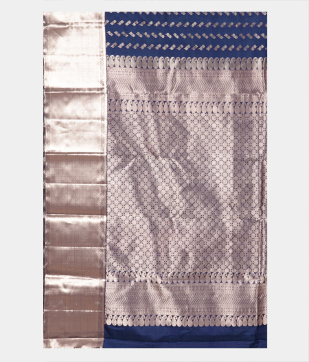Blue Handwoven Kanjivaram Silk Saree T2212504