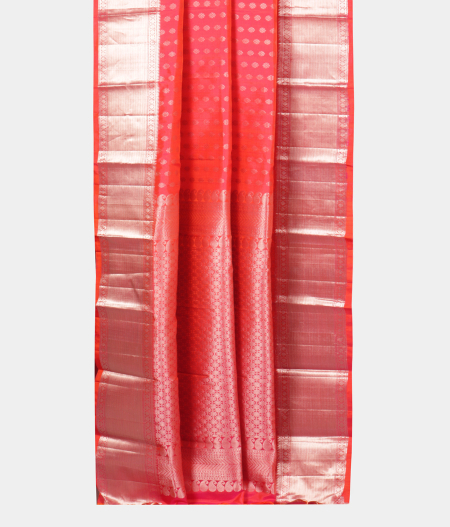 Pinkish Orange Handwoven Kanjivaram Silk Saree T2212102
