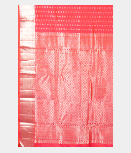 Pinkish Orange Handwoven Kanjivaram Silk Saree T2212104