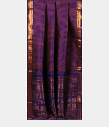Purple Silk Cotton Saree T2072802