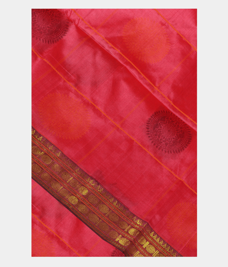 Pink Silk Cotton Saree T189058-image