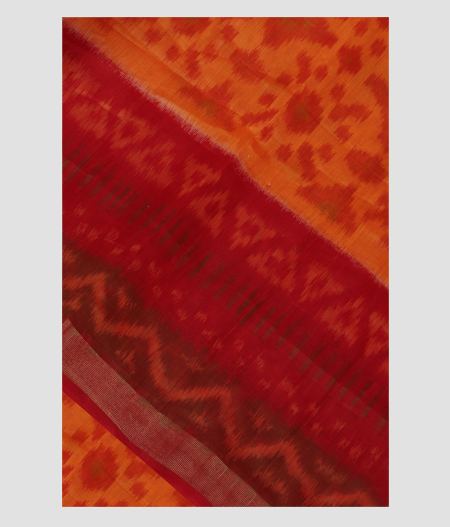 Orange Pochampalli Silk Cotton Saree T222258-image