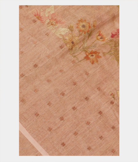 Beige Tussar Printed Saree T148435-image