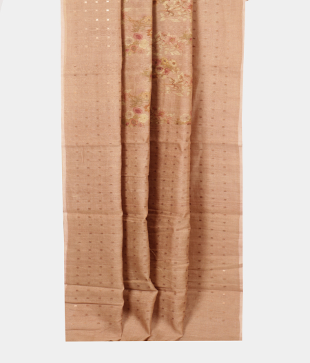 Beige Tussar Printed Saree T1484352