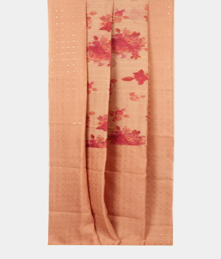 Beige Tussar Printed Saree T2254072