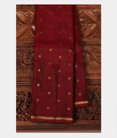 Maroon Handwoven Kanjivaram Silk Saree T208370-image