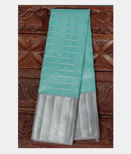 Light Blue Handwoven Kanjivaram Silk Saree T225374-image
