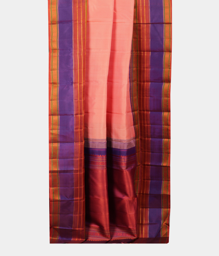 Peach Handwoven Kanjivaram Silk Saree T2230512