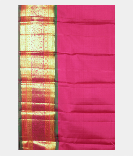 Orange Handwoven Kanjivaram Silk Kids Pavadai T1639862
