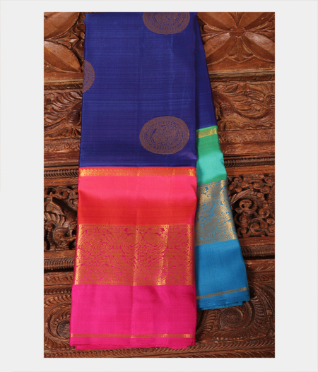 Purple Handwoven Kanjivaram Silk Saree T225126-image