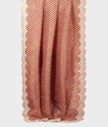 Brown Kora Organza Printed Saree T2247523