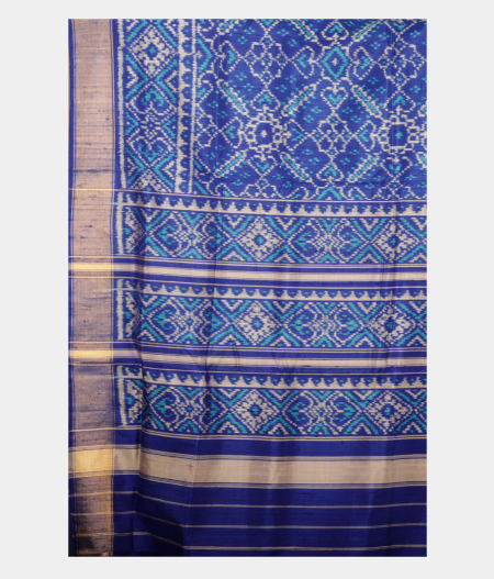 Blue Patola Silk Saree T2247914