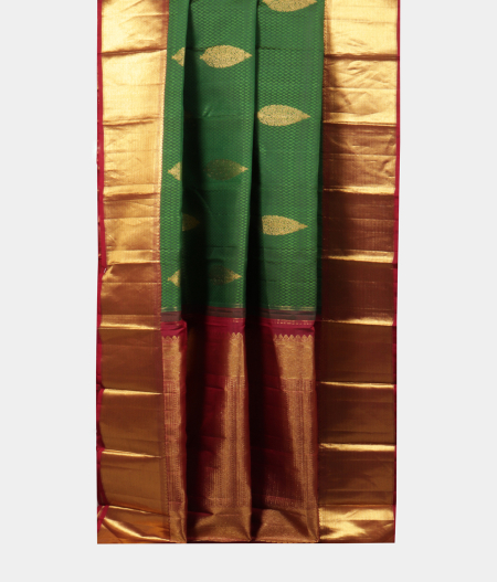 Green Handwoven Kanjivaram Silk Saree T2107092