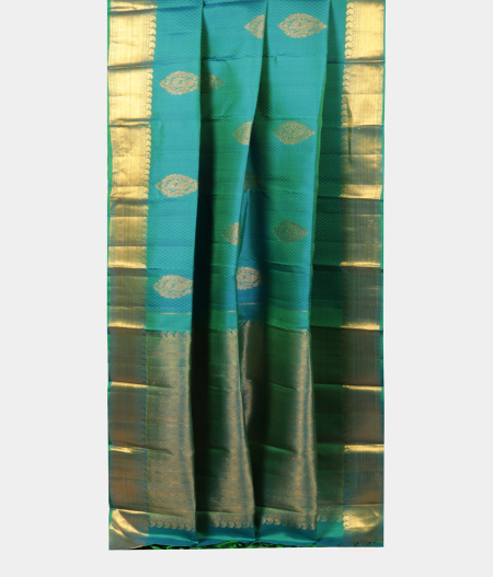 Peacock Green Handwoven Kanjivaram Silk Saree T2181122