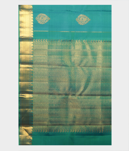 Peacock Green Handwoven Kanjivaram Silk Saree T2181124