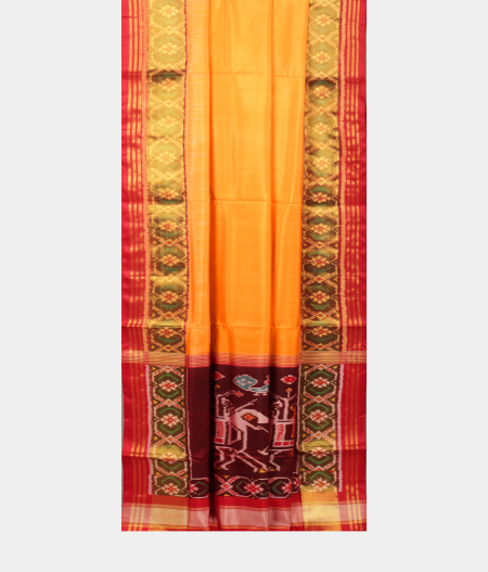 Yellow Patola Silk Saree T2133242
