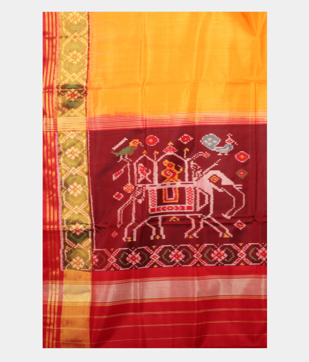Yellow Patola Silk Saree T2133244