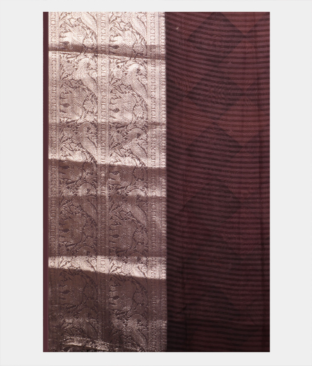 Rust Soft Printed Cotton Saree T2247643