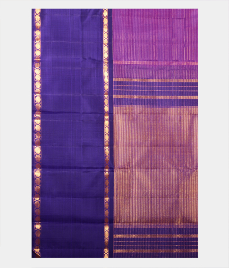 Purple Handwoven Kanjivaram Silk Saree T2257954