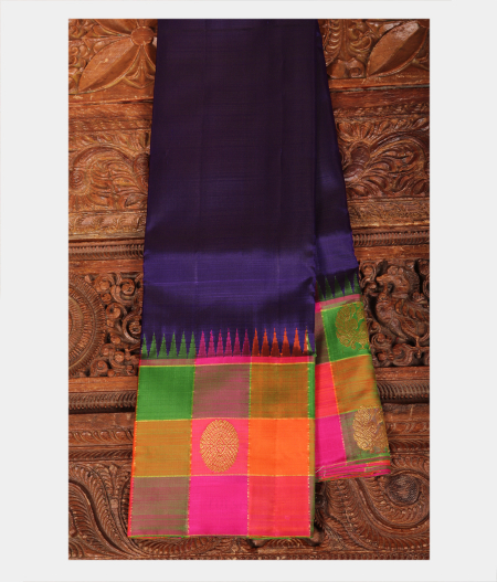 Purple Handwoven Kanjivaram Silk Saree T225367-image