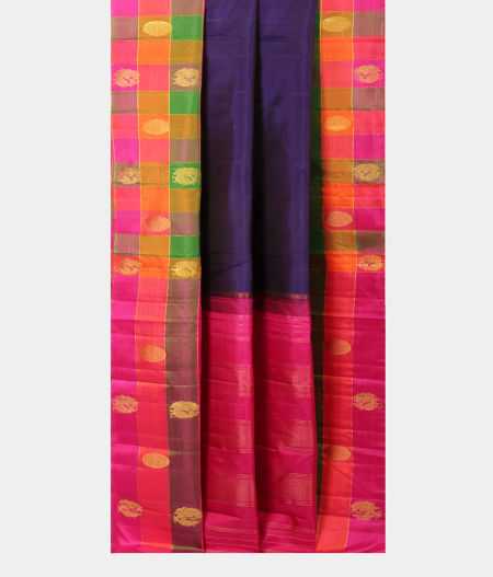 Purple Handwoven Kanjivaram Silk Saree T2253672