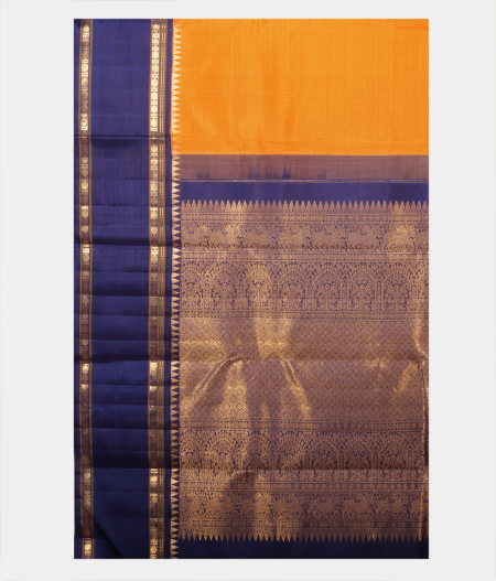 Yellow Handwoven Kanjivaram Silk Saree T2251564