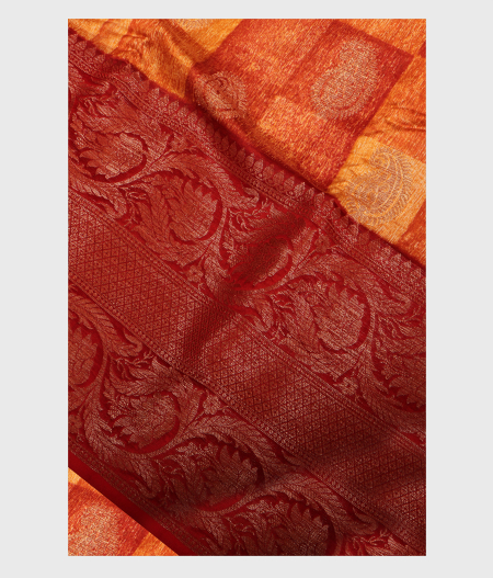 Rust soft Printed Cotton Saree T210232-image