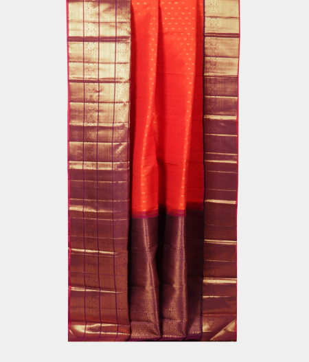 Orange Handwoven Kanjivaram Silk Saree T2245662