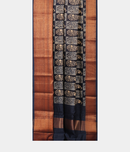 Blue Soft Printed Cotton Saree T2146162