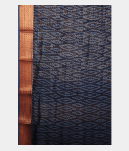 Blue Soft Printed Cotton Saree T2146163