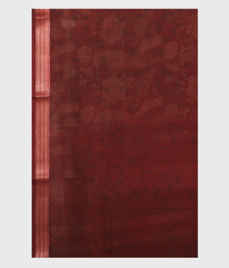 Brown Soft Printed Cotton Saree T2146403