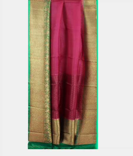 Maroon Banaras Organza Saree T1843532
