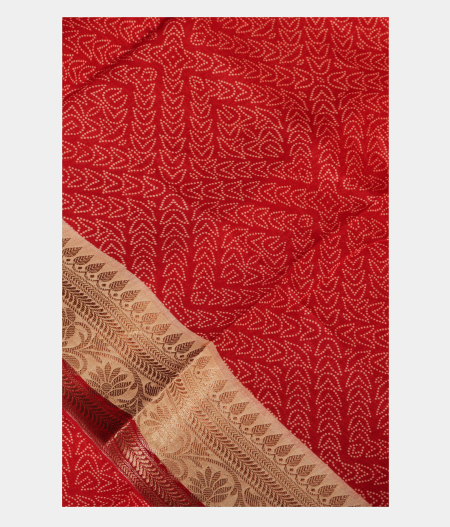 Red Soft Printed Cotton Saree T184938-image