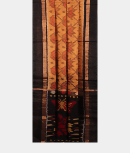 Beige Pochampalli Silk Cotton Saree T2222162