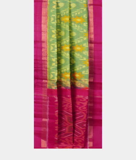 Green Pochampalli Silk Cotton Saree T2222222