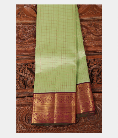 Pista Green Handwoven Kanjivaram Silk Saree T225488-image